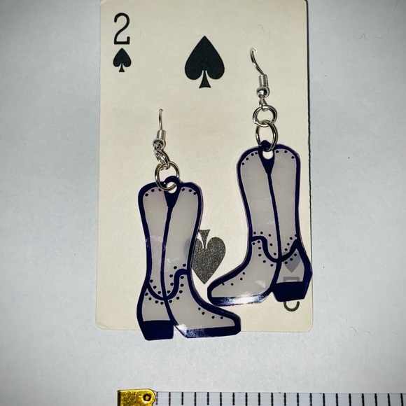 *3 for $12* Recycled Plastic Boot Earrings in Green - Picture 6 of 6